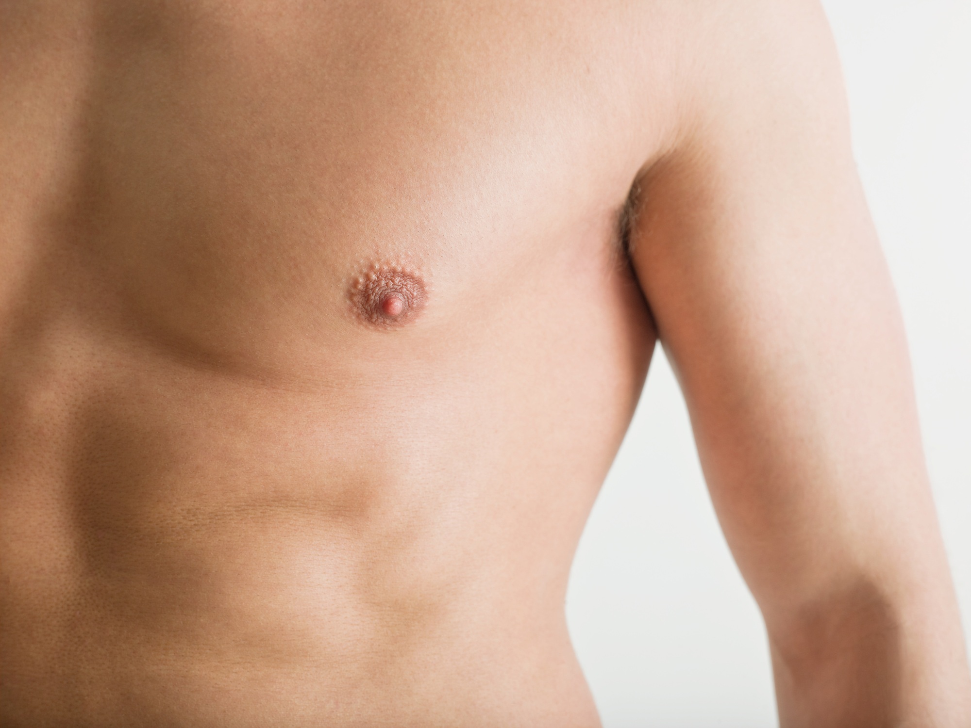 Barechested man