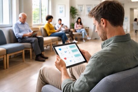 optimisez l'expérience patient avec notre salle d’attente médicale interactive sur ipad, permettant une pré-consultation santé simple et efficace avant le rendez-vous.